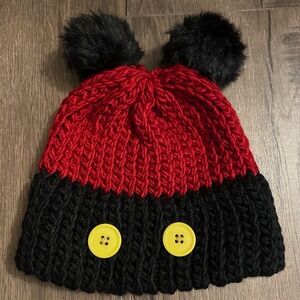 cute disney mickey inspired handmade beanie